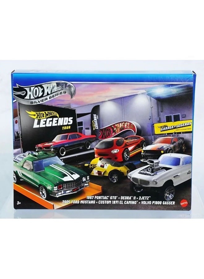 Hot Wheels طقم أساطير سلسلة الفضة المتعددة (1:64، عبوة من 6) - Image 1