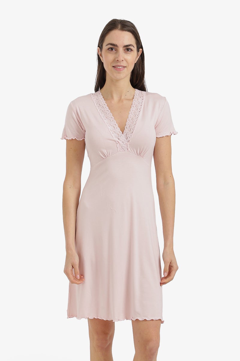 Carina Lace V-Neck Nightgown - Image 1