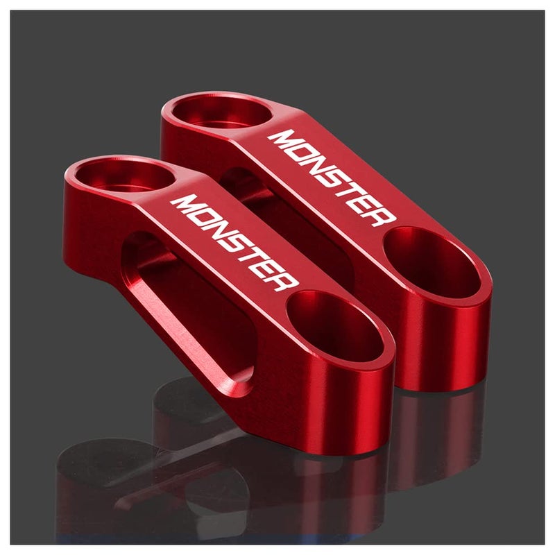 Velospeed For Monster 600 696 795 796 797 821 937 950 1100 EVO 1100S 1200 1200S 1200R Any year Motorcycle Rearview Mirror Risers Extenders Accessories red