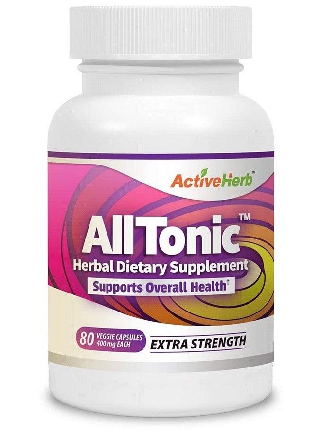 ActiveHerb AllTonic Capsules 80 Veggie Capsules - Pack of 2  - Image 1
