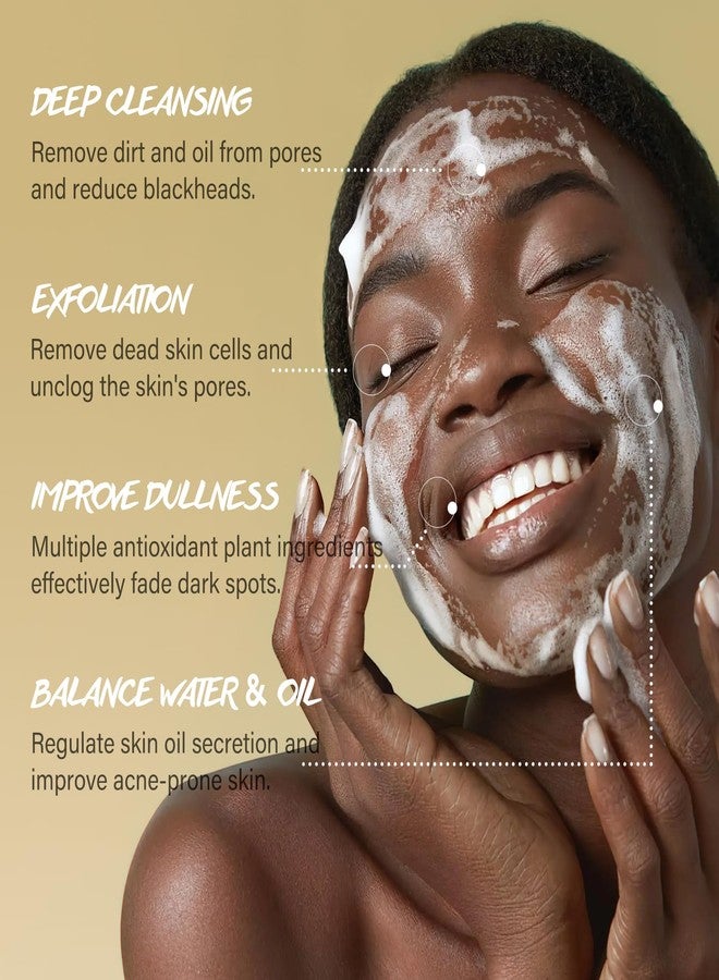 POP MODERN.C Turmeric Exfoliating Face Wash Vitamin C Facial Cleanser Microdermabrasion Exfoliator Face Scrub Foaming Cleanser Removing Blackhead Acne Moisturizing Soft Natural Skin Care for Women Men - Image 2