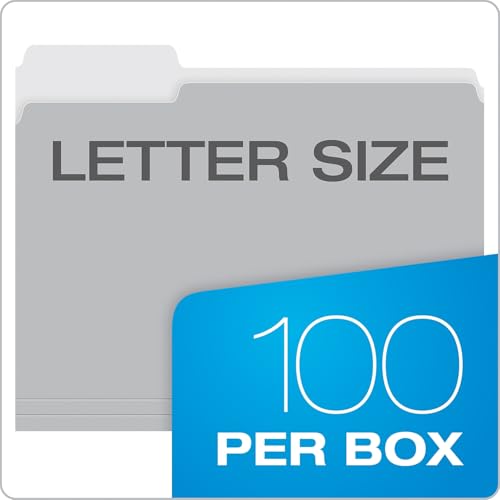 Pendaflex Two-Tone Color File Folders, Letter Size, 1/3 Cut, Gray, 100 Per box (152 1/3 GRA) - Image 5