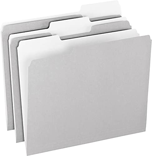 Pendaflex Two-Tone Color File Folders, Letter Size, 1/3 Cut, Gray, 100 Per box (152 1/3 GRA) - Image 2