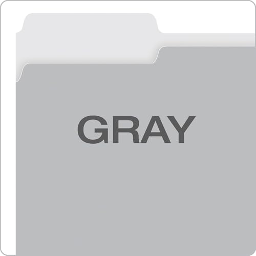 Pendaflex Two-Tone Color File Folders, Letter Size, 1/3 Cut, Gray, 100 Per box (152 1/3 GRA) - Image 4