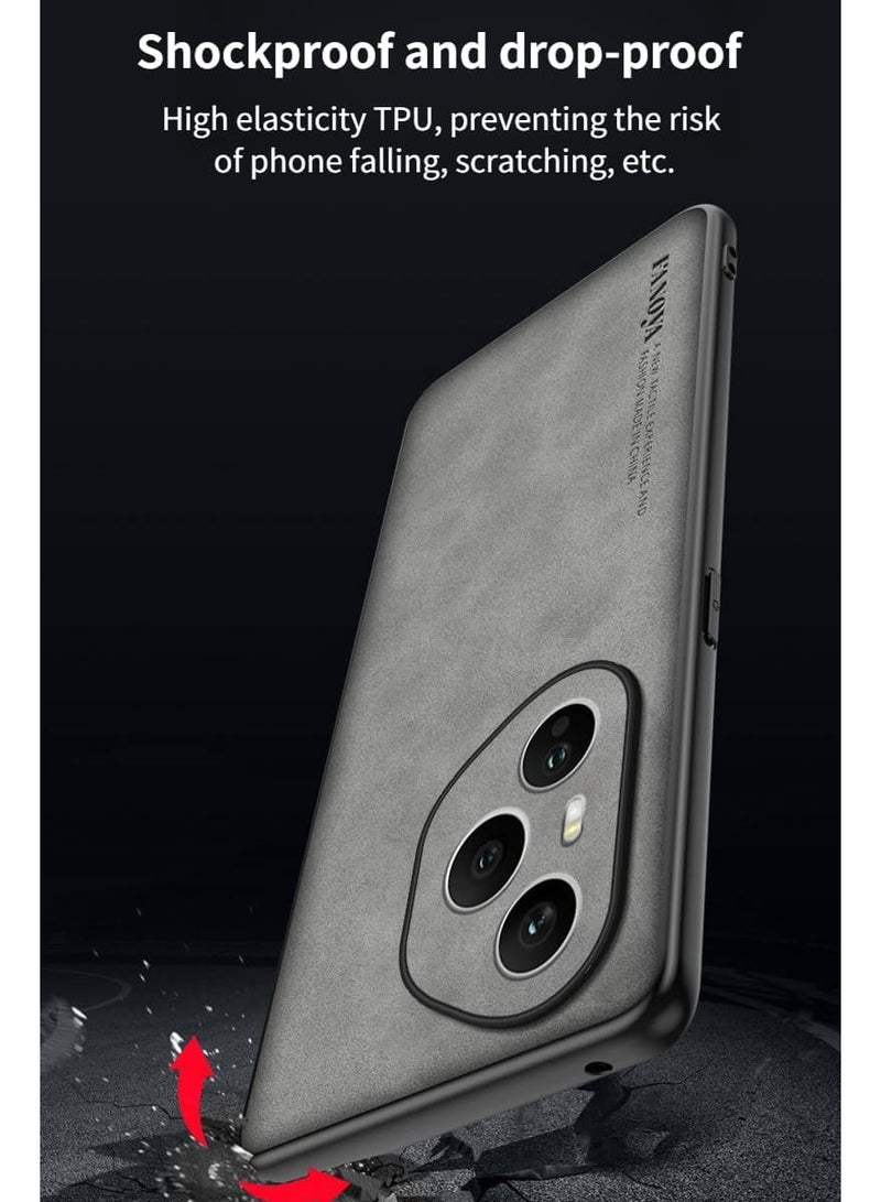 عام Case Compatible Honor 400 Pro Skin Friendly Leather Case Soft TPU Silicone Edge Fingerprint Resistant Shockproof Protective Case Honor 400 Pro - Image 2