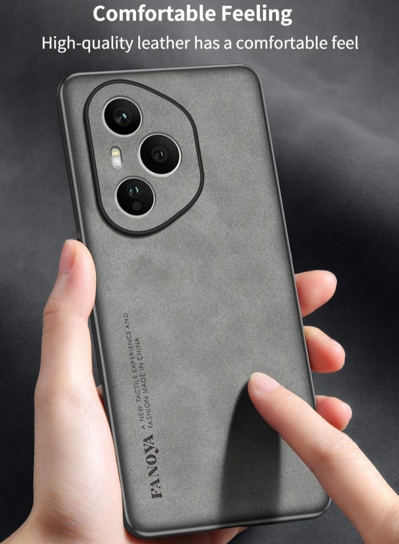 عام Case Compatible Honor 400 Pro Skin Friendly Leather Case Soft TPU Silicone Edge Fingerprint Resistant Shockproof Protective Case Honor 400 Pro - Image 4