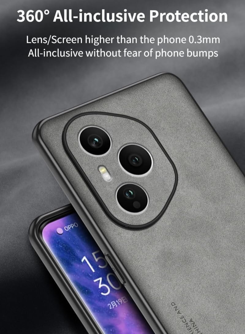 عام Case Compatible Honor 400 Pro Skin Friendly Leather Case Soft TPU Silicone Edge Fingerprint Resistant Shockproof Protective Case Honor 400 Pro - Image 5