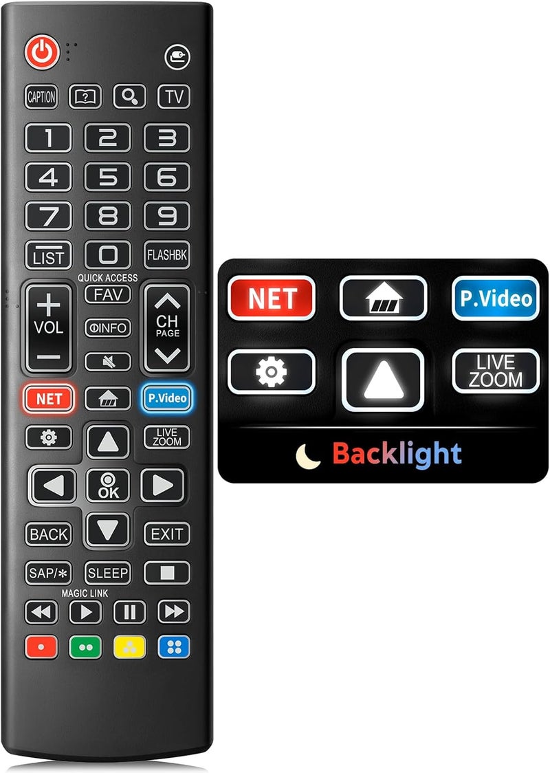 Angrox Backlit Remote for LG Smart TV, Universal Replacement for All LG TV Remote Control for Easy Nighttime Use.1-Year Warranty. - Image 1