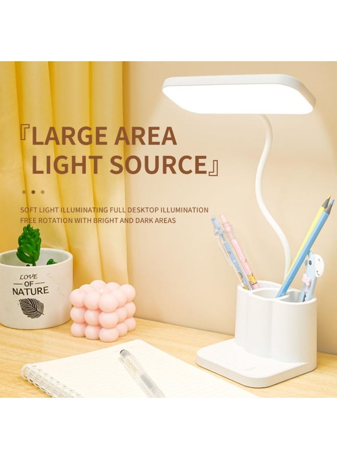 شابية مصباح مكتب LED بثلاثة أوضاع ألوان - إضاءة دراسة بتعتيم مستمر للمكتب المنزلي، إضاءة مكتب صغيرة ومصباح مكتب أبيض مريح للعين مع شحن USB-C (FLEX-103) - Image 3