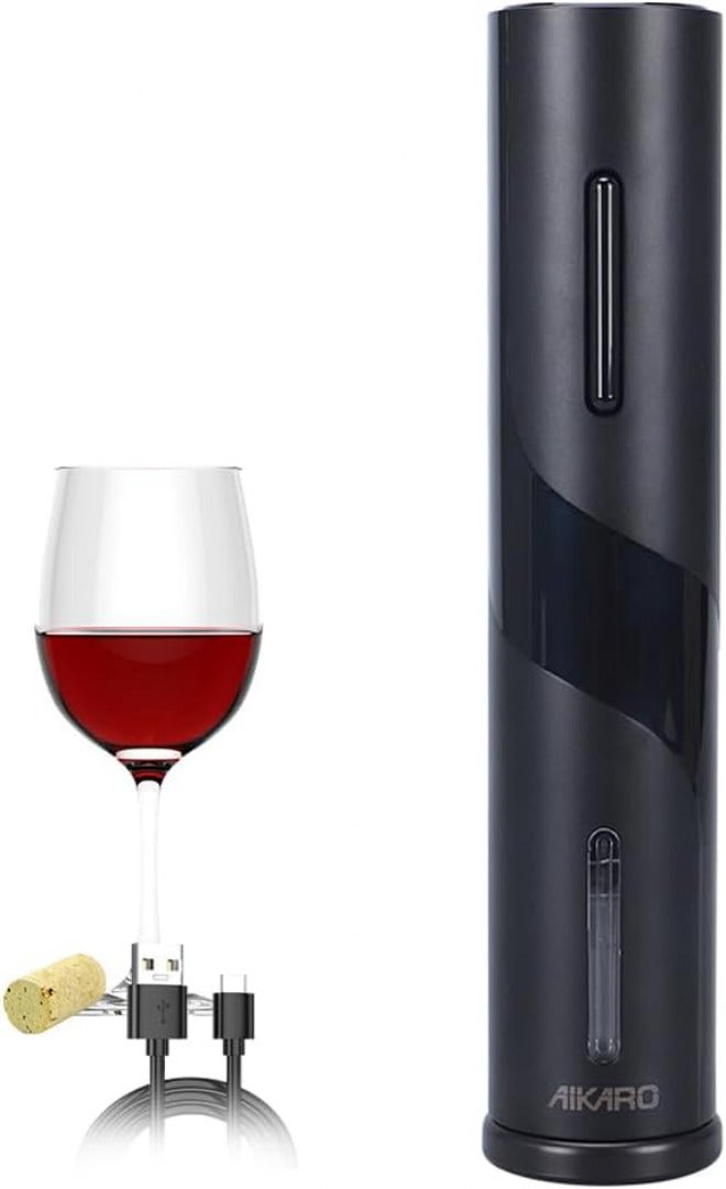 AIKARO - Electric Wine Bottle Opener Automatic Electronic Corkscrew, Rechargeable - Image 1