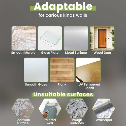 Homeaura Magic Sticker - Strong Self Adhesive Wall Mount for Kitchen Hanging Racks, Tissue & Towel Holder, Stainless Steel, Transparent (Pack of 8, 7x7 cm) - Image 4