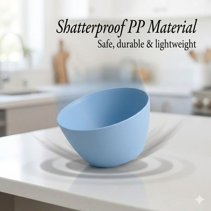 TarHong Essential Lightweight Cereal Bowls Set of 4, 5.6 Inch Polypropylene PP Shatterproof Microwave Safe Bowls, Indoor Outdoor Dinnerware, Stackable Assorted Colors Kitchen Serving Bowls - Image 5