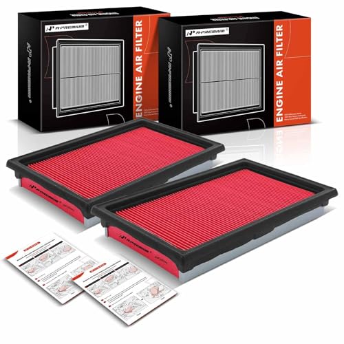 A-Premium 2-PC Engine Air Filter Compatible with Infinit Q50 & Nissan Cube, NV200, Versa, 2007-2021, 3.5L 3.7L, Flexible Panel, Replace# 16546-ED500 - Image 1
