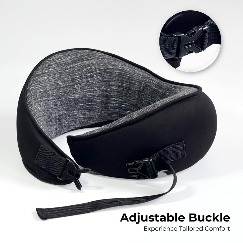 Samadhaan Neck Pillow for Travel with Chin Support Memory Foam Neck Pillow Travel Pillow for Flights Airplane Train and Home Neck Support Rest Pillow Washable Cover - Image 5