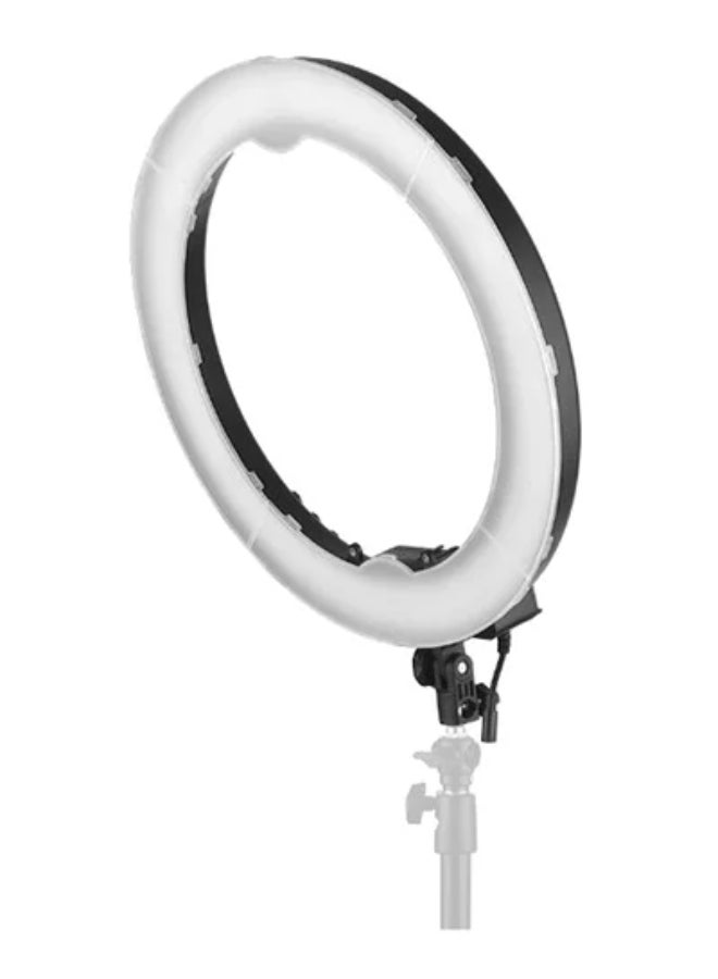 MUDISO 18 Inch Ring Light Tripod Mount Live Broadcast Dual Phone Bracket RL-18 White - Image 2