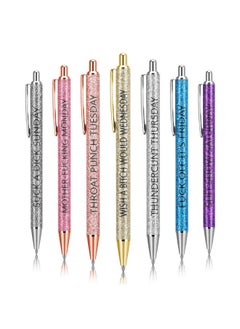 7Pcs Funny Pens, Swear Word Daily Ballpoint Pen Weekday Vibes Glitter Pen Set Describing Mentality Sarcastic Pens Seven Days Of The Week Pens For Office Gifts - pzsku/Z7B933580273CCEEE03BBZ/45/_/1735214718/3ed5b422-2601-416e-ab9c-6f12a0cb781b