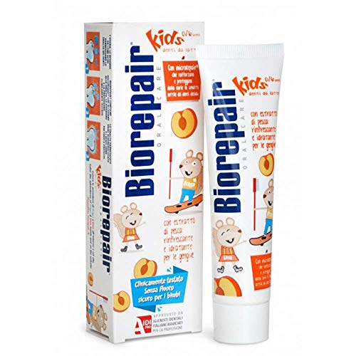 Biorepair Kids 06 Oral Care Toothpaste Peach 17floz 50ml Pack of 3 - Image 5