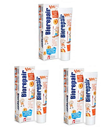 Biorepair Kids 06 Oral Care Toothpaste Peach 17floz 50ml Pack of 3 - Image 2