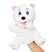 Hopearl Plush White Bear Hand Puppet with Open Movable Mouth for Imaginative Play Role Play Interactive Toy for Storytelling Teaching Puppet Theater Gifts for Kids Boys Girls 115 - Image 2