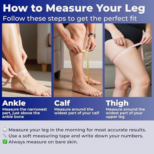 Mojo Compression socks Mojo - Compression Socks Footless for Women and Men 20-30mmHg - Extra Wide Compression Full Leg Sleeve for Varicose Veins Circulation, Lymphedema, DVT - Black, 3X-Large - A609 - Image 5