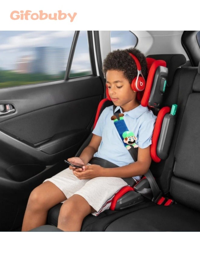 Gifobuby Mario Car Seat Belt Covers for Kids-Cute Plush Safty Belt Protector Cushions Shoulder Pads, School Bag Strap Covers, Baby Carriage Strap Covers, 2 Pieces  - Image 4