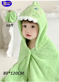 Berma Baby Baby Hooded Towel with Unique Animal Design Ultra Soft Thick Cotton Bath Towel for Newborn 80*120CM  - Image 1