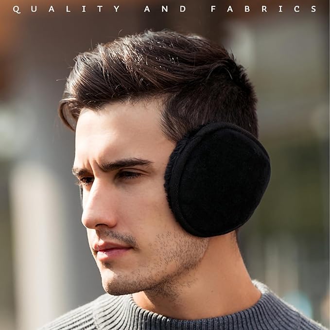 UMANI® Men Winter Warm Ear Muffs Women Earflaps Girls Soft Cosy Plush Warmer Earmuff (EBMB 1PC) - Image 4