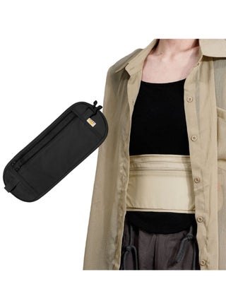 NOVOLAN حقيبة خصر ضيقة، حقيبة مضادة للسرقة، حقيبة خصر ضيقة للسفر إلى الخارج، حقيبة جواز سفر رياضية محايدة رفيعة غير مرئية، محفظة مضادة للسرقة، خفيفة الوزن وقابلة للإخفاء (أسود) - pzsku/Z7B937689598C7E2498FEZ/45/1745384831/7f198362-ea99-4045-8977-400210200ec4