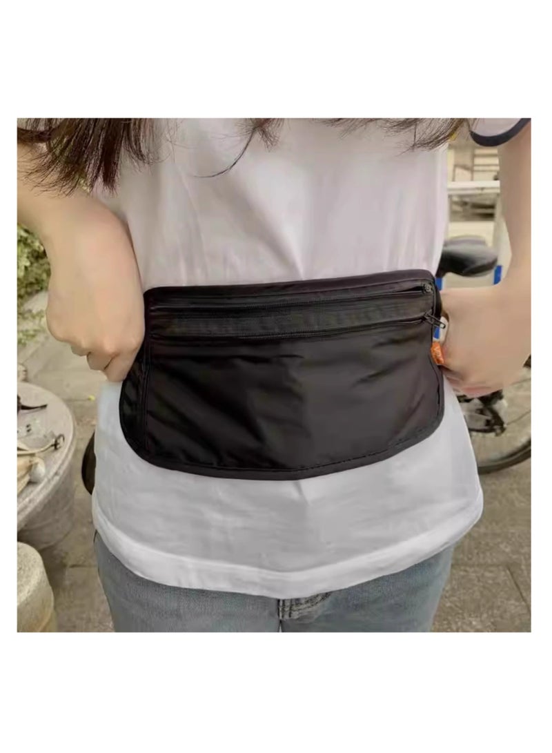 NOVOLAN NOVOLAN Close-Fitting Waist Pack, Anti-Theft Bag, Close-Fitting Waist Bag For Traveling Abroad, Sports Neutral Thin Invisible Passport Bag, Anti-Theft Wallet, Lightweight And Concealable (black)  - Image 3