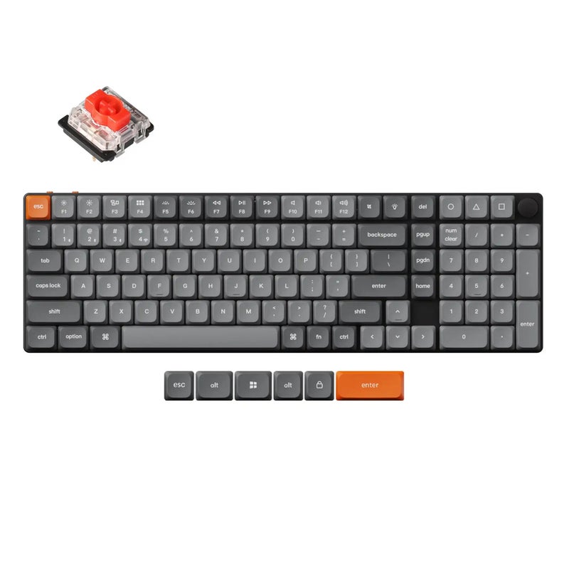 Keychron K17 Max QMK Wireless Ultra-Slim Mechanical Keyboard 96% Layout Gateron Switch LSA PBT Keycaps - Image 1