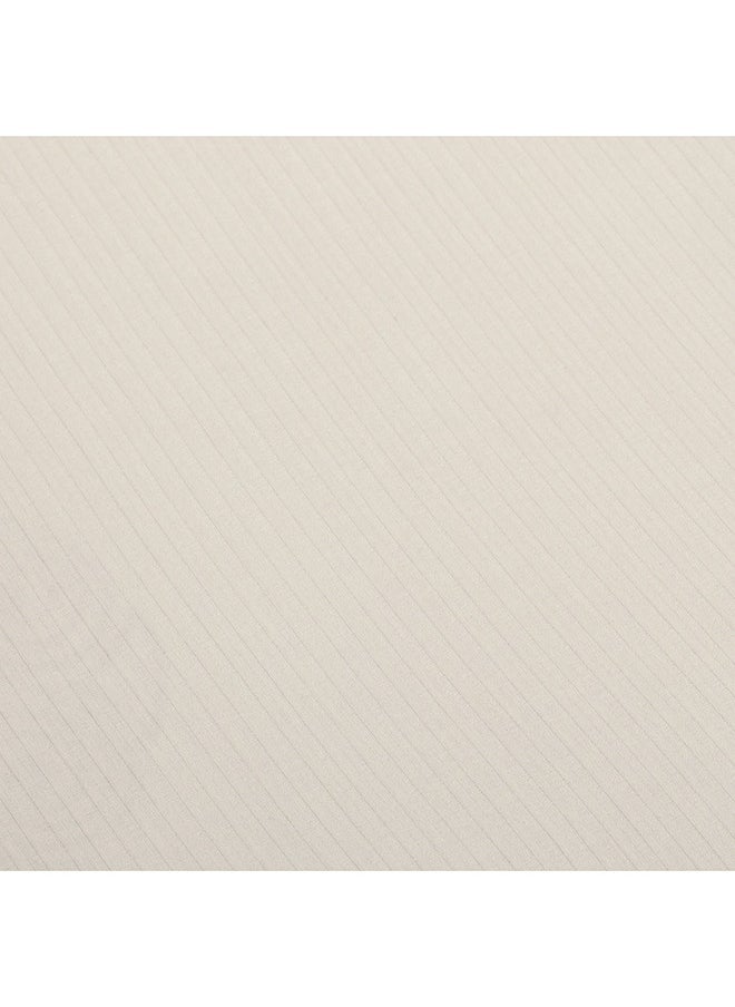 محلة طقم ملايات سرير - مخطط ساتان ٤ مم - مقاس كوين رمادي فاتح - 100% قطن مصري  - Image 4