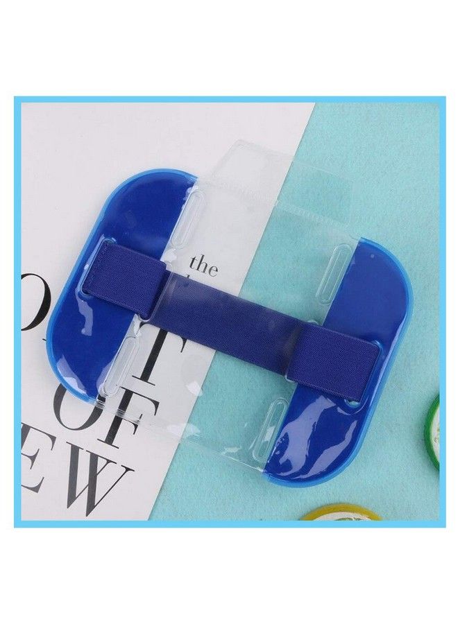 KOOBOOK 2Pcs Adjustable Elastic Arm Band Id Badge Holder Photo Armband Credit Card Case Cover Blue  - Image 3