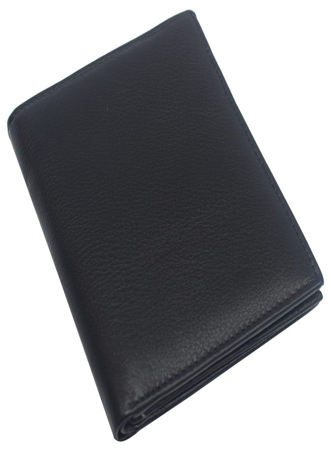 MARSHAL RFID Blocking Bifold Hipster Multi Credit Card ID Holder Wallet Leather (Black) - Image 2