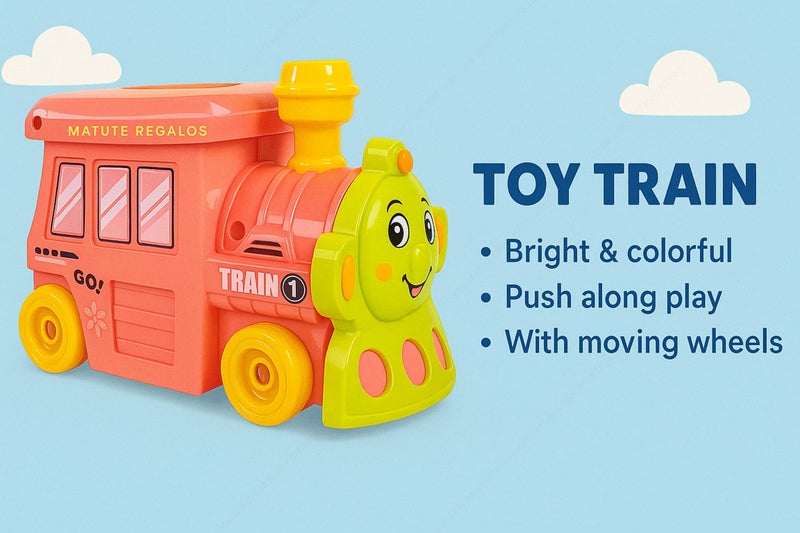 SHAKTISM Kids Pretend Play Kitchen Water Dispenser, Mini Bus, Fire Truck Toy Set, Duck Theam Based Random Colour 1Pc (Train) - Image 2