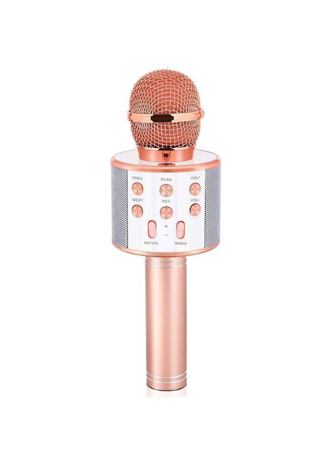Dodosky Toys for Girls Age 5-12, Wireless Bluetooth Karaoke Microphone for Kids Popular Toys for 5 6 7 8 9 10 11 12 Year Olds Girls Boys Best Gifts for 5-12 Year Olds Girl Boy Teen - Champagne - Image 1