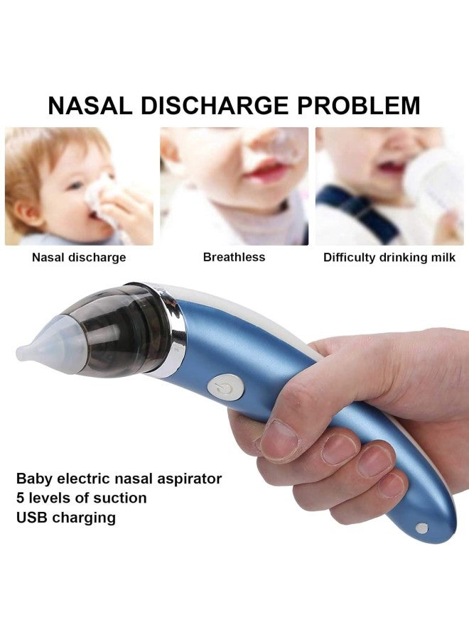 klarako Electric Baby Nasal Aspirator - Newborns Baby Snot Cleaner, Nasal Congestion Children Nose Cleaner Infant Nasal Mucus Snot Suction Device(Blue) - Image 4