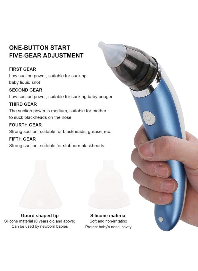 klarako Electric Baby Nasal Aspirator - Newborns Baby Snot Cleaner, Nasal Congestion Children Nose Cleaner Infant Nasal Mucus Snot Suction Device(Blue) - Image 5
