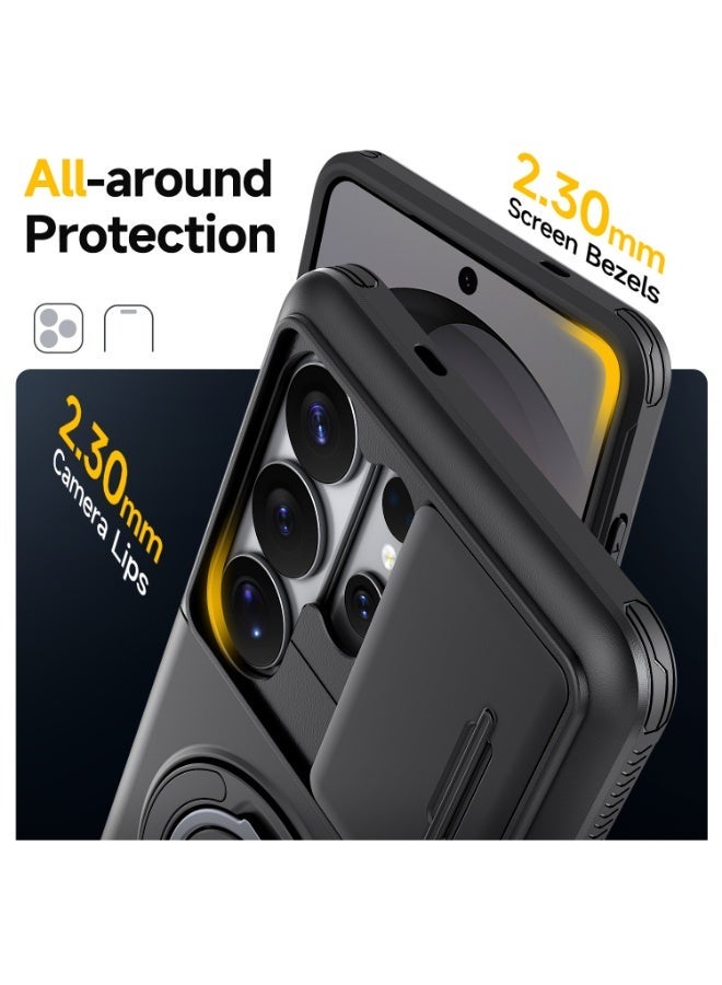 Multifunctional Case for Samsung S23/S24/S25/S26 Ultra with Slide Camera Cover, Magnetic Stand & Card Slot, Shockproof Phone Cover - Image 5