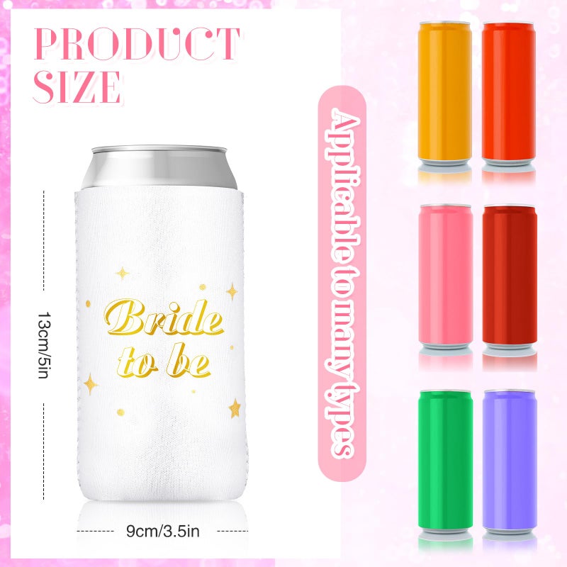 Youyole 12 Pcs Bachelorette Party Can Sleeves Cowgirl Slim Can Let's Go Girl Bachelorette Party Can Coolers Bride Insulated Beer Can Cooler Sleeves for Bridal Shower Supplies Favors Decorations - Image 2