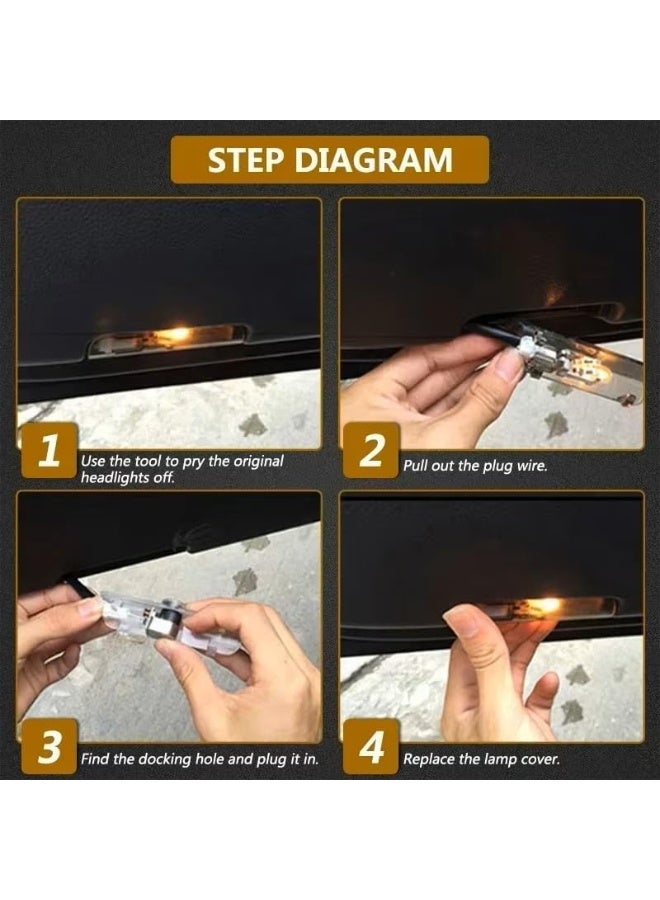 فيريكس مصباح LED لباب سيارة ماكسيما عالي الوضوح، مصباح ليزر لشعار الترحيب، مناسب لنيسان ماكسيما، تركيب سهل | عرض عالي الدقة 4K | ضوء ظل شبحي لباب السيارة، عدسة زجاجية لا تتلاشى - Image 4