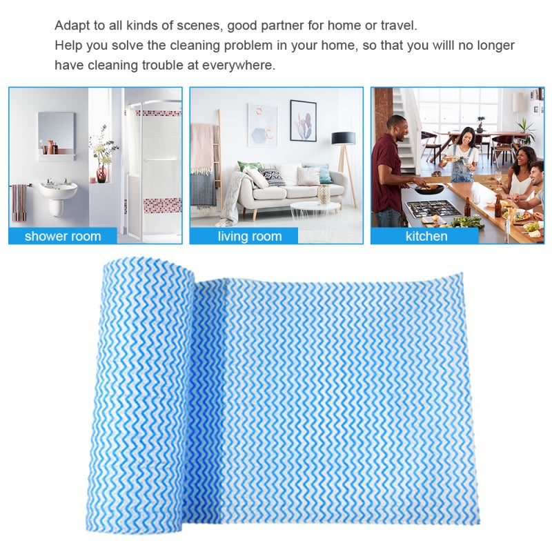 Non-woven Kitchen Paper Towels 50 Towels per Roll Face Towels Soft Extra Disposable Tissues Cleansing Towelettes Hand Wipes - Image 4