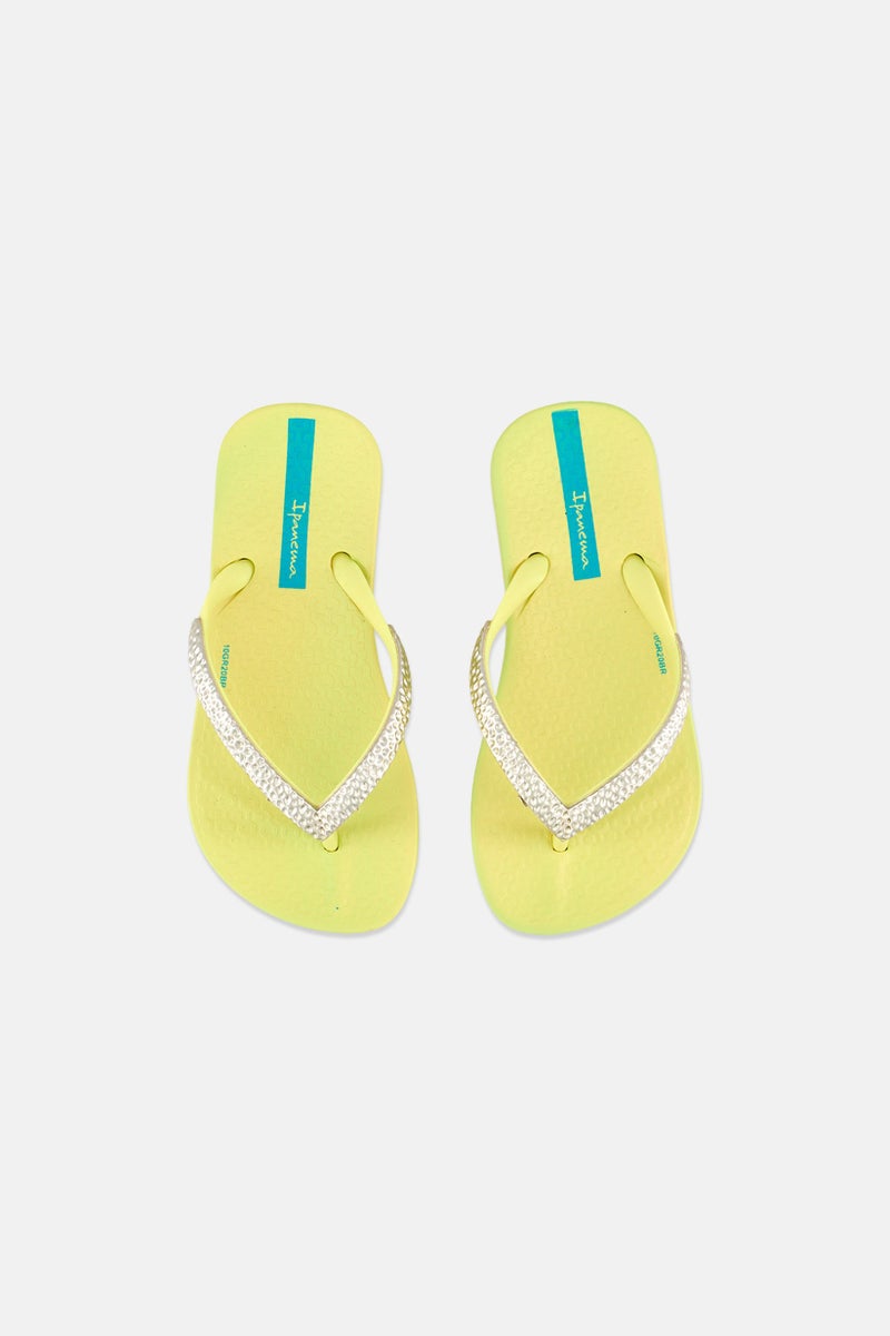 Ipanema Toddlers Girl MeshIII Slip On Slippers, Yellow  - Image 3