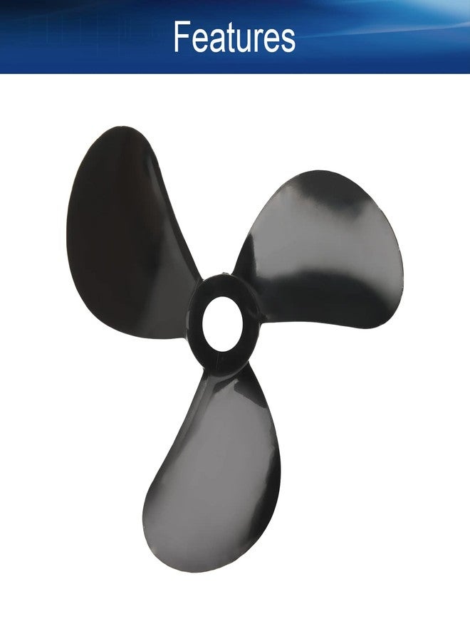 Heyiarbeit RC Boat Propeller 3 Blades Propeller Hole 4mm Diameter 40mm Plastic CW for RC Boat Model Boat Black 1PCS - Image 3