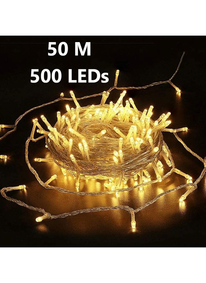 توكو أضواء خرافية | سلسلة مصابيح LED خارجية مع 8 أوضاع | قابس الاتحاد الأوروبي ذو 2 دبوس | أبيض دافئ | مقاوم للماء لعيد الميلاد والمنزل والحدائق والباحات وحفلات الزفاف والحفلات  - Image 1