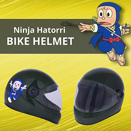 Western Era Stylish Ninja New Hatorri Character Sticker Full Face Helmet for Kids || Baby Safety and Comfort || (3-12 Years) (Free, Green Glossy) (Non-Motorized) - Image 2