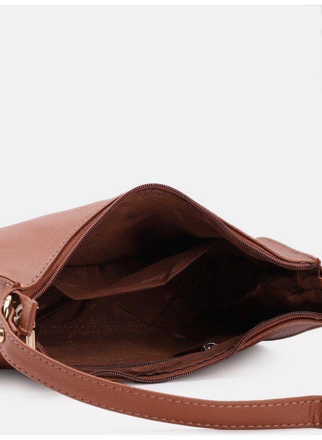 Fastrack Solid Hobo Bag For Women, Girls and Ladies | Ladies Purse Handbag | Made of Premium PU Material | Shoulder For Casual Carry | Handbags, Tan - Image 5