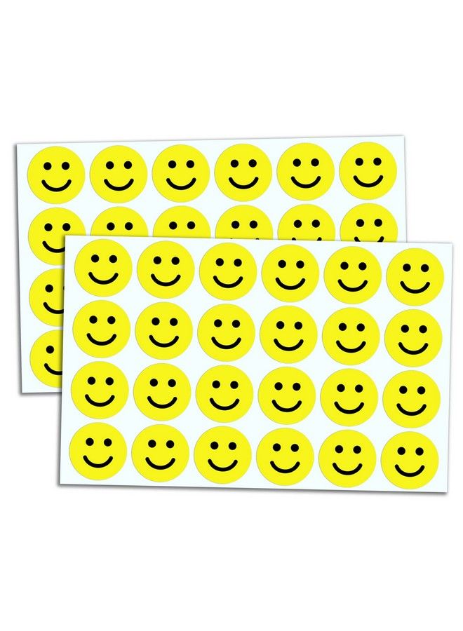 TownStix 1200 Pack 1" Yellow Smiling Happy Face Stickers - Image 1