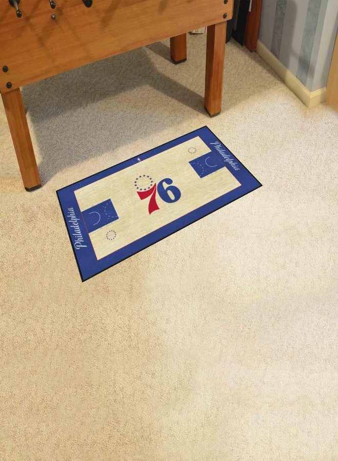 FANMATS - 9501 NBA Philadelphia 76ers Nylon Face NBA Court Runner-Small , 24"x44" - Image 2