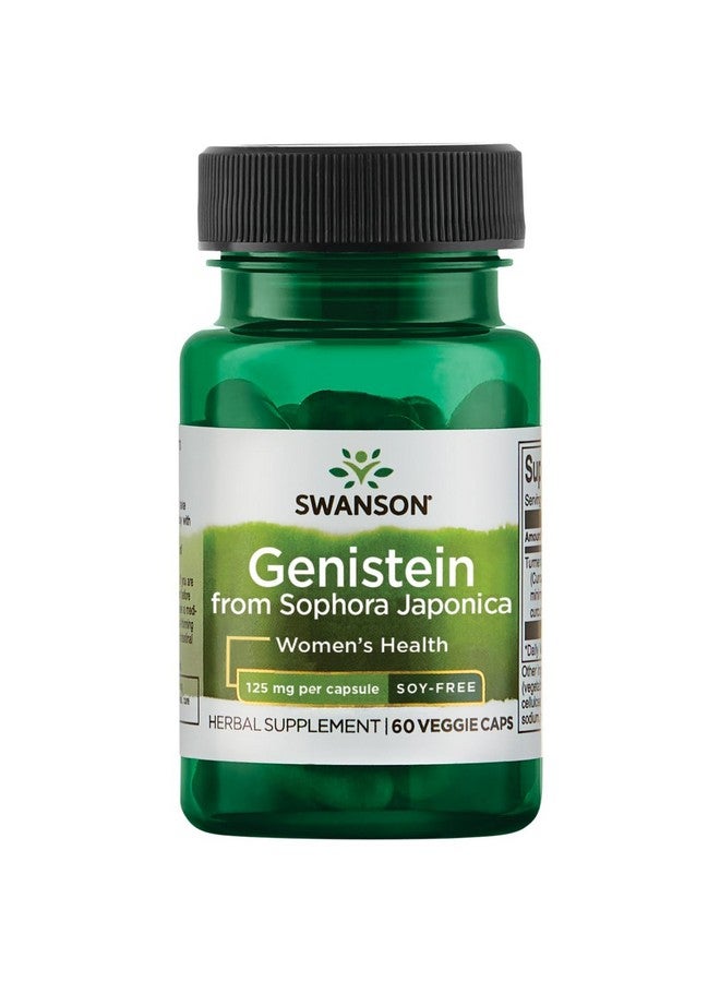 Swanson Soy-Free Genistein - Plant-Based Natural Supplement for Women - Comfort & Balance - (60 Veggie Capsules, 125mg Each) - Image 1
