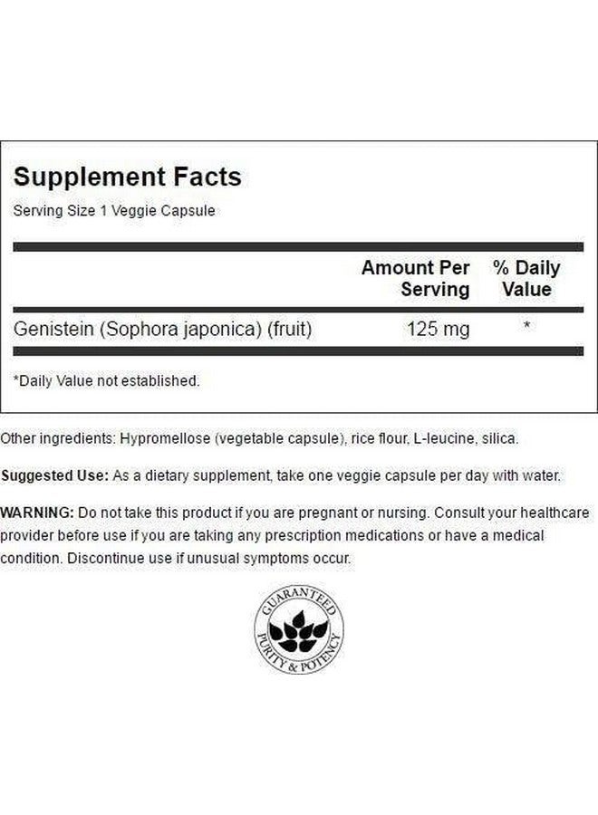 Swanson Soy-Free Genistein - Plant-Based Natural Supplement for Women - Comfort & Balance - (60 Veggie Capsules, 125mg Each) - Image 2